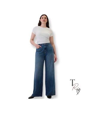 GAP Denim High Rise Wide Leg Jeans Baggy 90s Jeans Size 12 or US 31 Long Tall